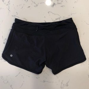 Black Lululemon running shorts size 6